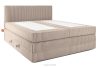 STRIX PRO Boxspringbett mittelhart 200 cm Doppelmatratze + HR-Topper Cordstoff in Taupe taupe - Foto 3