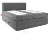 STRIX PRO Boxspringbett mittelhart 200 cm Doppelmatratze + Visco-Topper Cordstoff grau grau - Foto 3