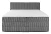 STRIX PRO Boxspringbett mittelhart 200 cm Doppelmatratze + Visco-Topper Cordstoff grau grau - Foto 5