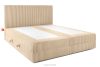 STRIX PRO Boxspringbett mittelhart 200 cm Doppelmatratze + Visco-Topper Cordstoff sandfarben sandfarben - Foto 4