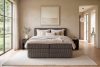 STRIX PRO Boxspringbett mittelhart 200 cm Doppelmatratze + Visco-Topper Cordstoff braun braun - Foto 19