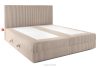 STRIX PRO Boxspringbett mittelhart 200 cm Doppelmatratze + Visco-Topper Cordstoff taupe taupe - Foto 4