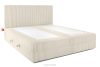 STRIX PRO Boxspringbett hart 200 cm Doppelmatratze + HR-Topper Cordstoff weiß/ecru weiß/ecru - Foto 4