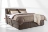 STRIX PRO Boxspringbett hart 200 cm Doppelmatratze + HR-Topper Cordstoff braun braun - Foto 2
