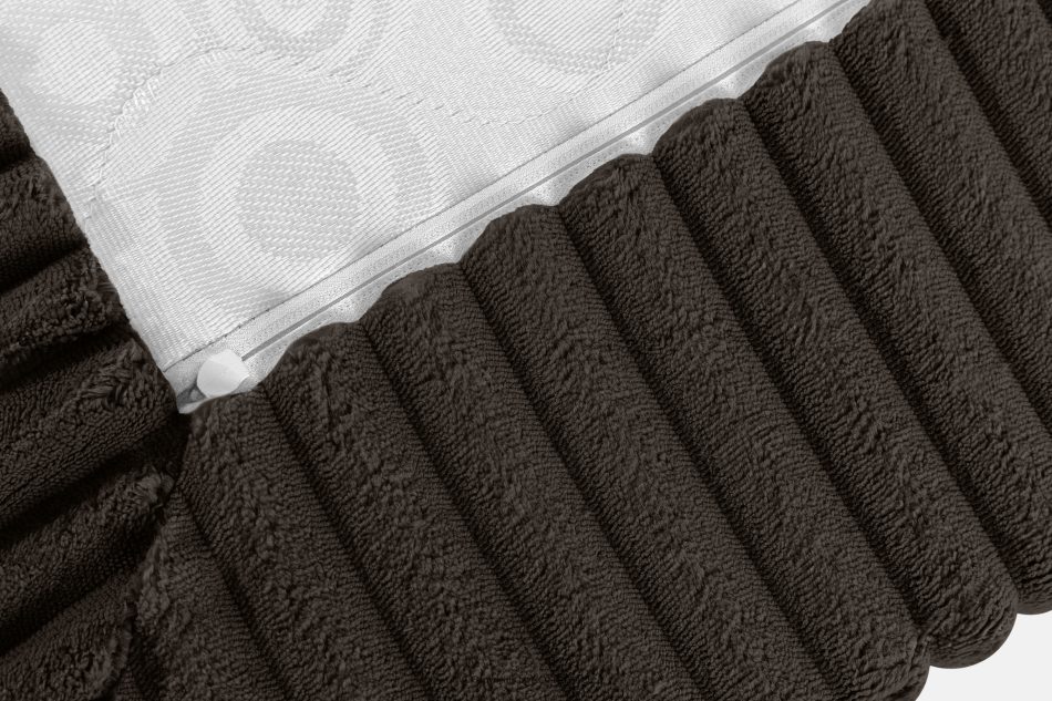STRIX PRO Boxspringbett hart 200 cm Doppelmatratze + HR-Topper Cordstoff dunkelbraun dunkelbraun - Foto 11