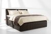 STRIX PRO Boxspringbett hart 200 cm Doppelmatratze + HR-Topper Cordstoff dunkelbraun dunkelbraun - Foto 2