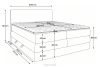 STRIX PRO Boxspringbett hart 200 cm Doppelmatratze + HR-Topper Cordstoff grau grau - Foto 20