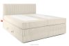STRIX PRO Boxspringbett hart 200 cm Doppelmatratze + Visco-Topper Cordstoff weiß/ecru weiß/ecru - Foto 3