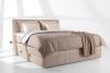 STRIX PRO Boxspringbett hart 200 cm Doppelmatratze + Visco-Topper Cordstoff taupe taupe - Foto 2