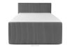 STRIX PRO+ Boxspringbett Doppelzimmer mittelhart 140 cm Doppelmatratze + HR-Topper Cordstoff grau grau - Foto 5