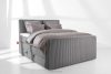 STRIX PRO+ Boxspringbett Doppelzimmer mittelhart 140 cm Doppelmatratze + HR-Topper Cordstoff grau grau - Foto 2