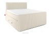 STRIX PRO+ Boxspringbett Doppelzimmer mittelhart 140 cm Doppelmatratze + HR-Topper Cordstoff weiß/ecru weiß/ecru - Foto 1