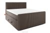 STRIX PRO+ Boxspringbett Doppelzimmer mittelhart 140 cm Doppelmatratze + HR-Topper Cordstoff in Braun braun - Foto 1