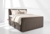 STRIX PRO+ Boxspringbett Doppelzimmer mittelhart 140 cm Doppelmatratze + HR-Topper Cordstoff in Braun braun - Foto 2