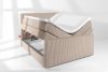 STRIX PRO+ Boxspringbett Doppelzimmer mittelhart 140 cm Doppelmatratze + HR-Topper Cordstoff in Taupe taupe - Foto 8