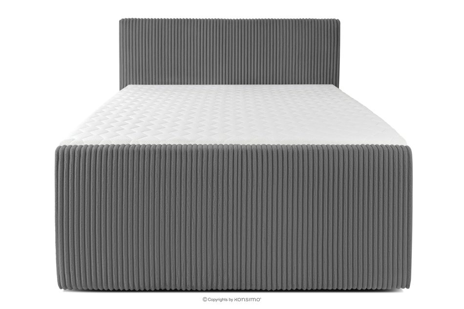 STRIX PRO+ Boxspringbett Doppelzimmer mittelhart 140 cm Doppelmatratze + Visco-Topper Cordstoff grau grau - Foto 4
