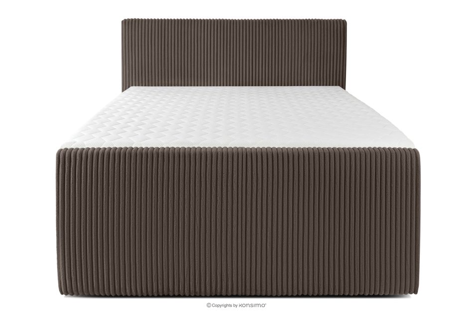 STRIX PRO+ Boxspringbett Doppelzimmer mittelhart 140 cm Doppelmatratze + Visco-Topper Cordstoff in Braun braun - Foto 4