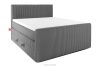 STRIX PRO+ Boxspringbett Doppelzimmer hart 140 cm Doppelmatratze + HR-Topper Cordstoff grau grau - Foto 1