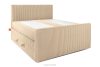 STRIX PRO+ Boxspringbett Doppelzimmer hart 140 cm Doppelmatratze + HR-Topper Cordstoff in Sand sandfarben - Foto 3