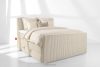 STRIX PRO+ Boxspringbett Doppelzimmer hart 140 cm Doppelmatratze + HR-Topper Cordstoff beige beige - Foto 2