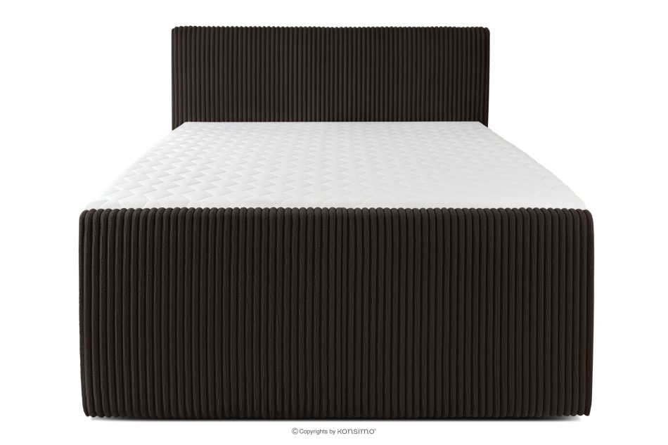 STRIX PRO+ Boxspringbett Doppelzimmer hart 140 cm Doppelmatratze + HR-Topper Cordstoff dunkelbraun dunkelbraun - Foto 4