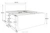 STRIX PRO+ Boxspringbett Doppelzimmer hart 140 cm Doppelmatratze + HR-Topper Cordstoff grau grau - Foto 20