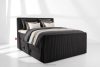 STRIX PRO+ Boxspringbett Doppelzimmer hart 140 cm Doppelmatratze + Visco-Topper Cordstoff schwarz schwarz - Foto 2
