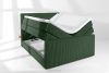 STRIX PRO+ Boxspringbett Doppelzimmer hart 140 cm Doppelmatratze + Visco-Topper Cordstoff dunkelgrün dunkelgrün - Foto 8