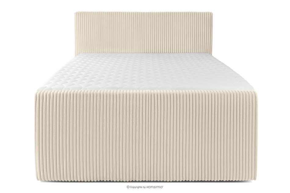STRIX PRO+ Boxspringbett Doppelzimmer hart 140 cm Doppelmatratze + Visco-Topper aus Cordstoff beige beige - Foto 4