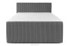 STRIX PRO+ Boxspringbett Doppelzimmer mittelhart 160 cm Doppelmatratze + HR-Topper Cordstoff in Grau grau - Foto 5