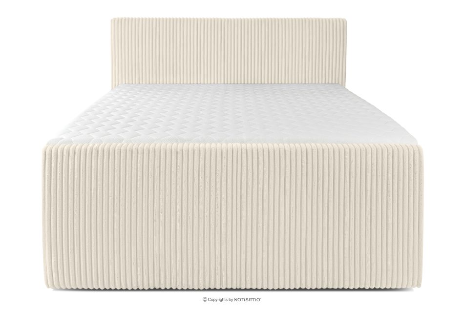 STRIX PRO+ Boxspringbett Doppelzimmer mittelhart 160 cm Doppelmatratze + HR-Topper Cordstoff weiß/ecru weiß/ecru - Foto 4