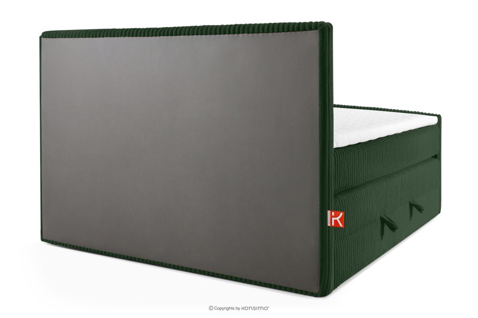 STRIX PRO+ Boxspringbett Doppelzimmer mittelhart 160 cm Doppelmatratze + HR-Topper Cordstoff in Dunkelgrün dunkelgrün - Foto 6