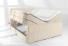 STRIX PRO+ Boxspringbett Doppelzimmer mittelhart 160 cm Doppelmatratze + HR-Topper Cordstoff beige beige - Foto 8