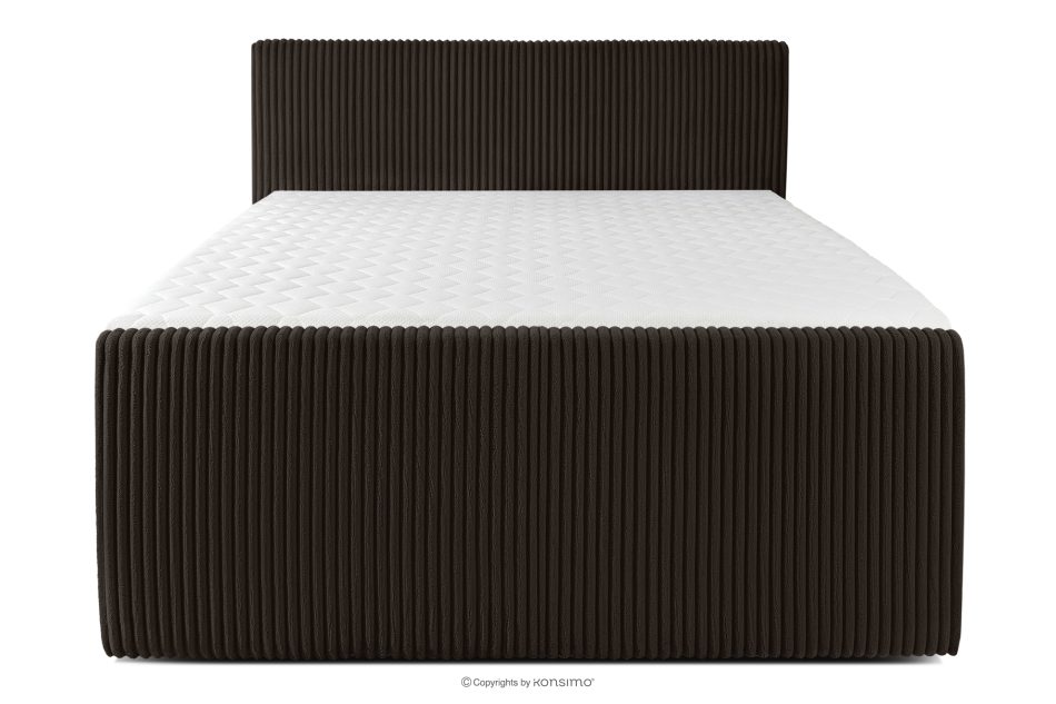 STRIX PRO+ Boxspringbett Doppelzimmer mittelhart 160 cm Doppelmatratze + HR-Topper Cordstoff in Dunkelbraun dunkelbraun - Foto 4