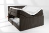 STRIX PRO+ Boxspringbett Doppelzimmer mittelhart 160 cm Doppelmatratze + HR-Topper Cordstoff in Dunkelbraun dunkelbraun - Foto 8