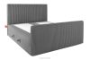STRIX PRO+ Boxspringbett Doppelzimmer mittelhart 160 cm Doppelmatratze + Visco-Topper Cordstoff grau grau - Foto 4