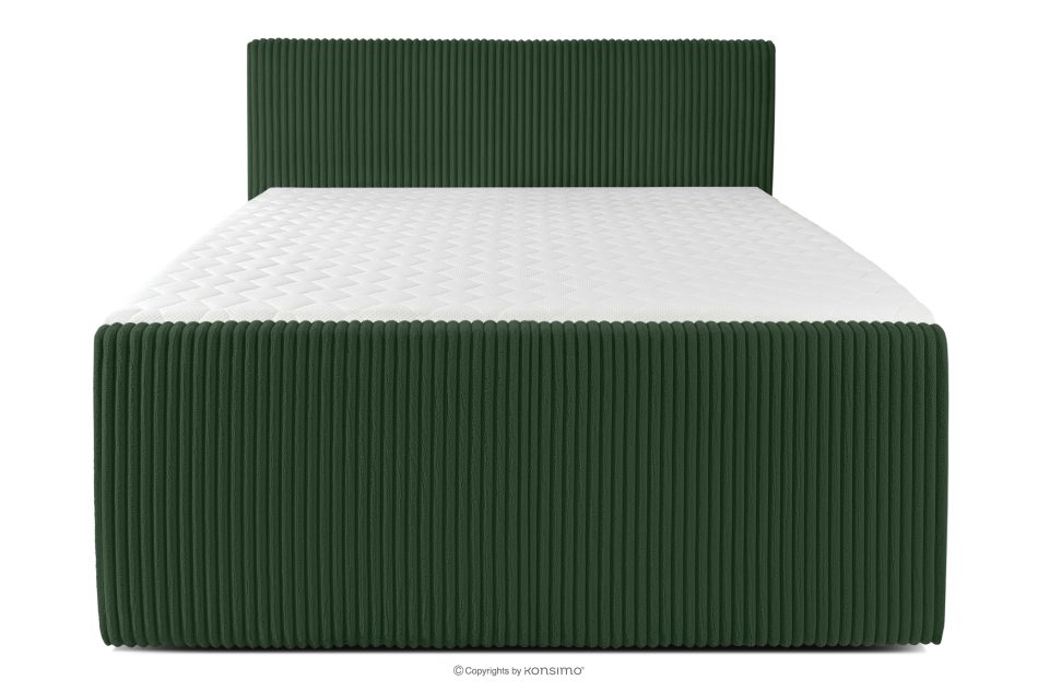 STRIX PRO+ Boxspringbett Doppelzimmer mittelhart 160 cm Doppelmatratze + Visco-Topper Cordstoff in Dunkelgrün dunkelgrün - Foto 4