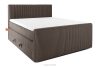 STRIX PRO+ Boxspringbett Doppelzimmer mittelhart 160 cm Doppelmatratze + Visco-Topper Cordstoff braun braun - Foto 1
