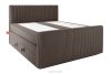 STRIX PRO+ Boxspringbett Doppelzimmer mittelhart 160 cm Doppelmatratze + Visco-Topper Cordstoff braun braun - Foto 3