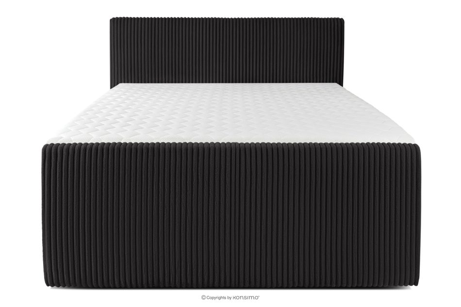 STRIX PRO+ Boxspringbett Doppelzimmer hart 160 cm Doppelmatratze + HR-Topper Cordstoff schwarz schwarz - Foto 4