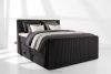 STRIX PRO+ Boxspringbett Doppelzimmer hart 160 cm Doppelmatratze + HR-Topper Cordstoff schwarz schwarz - Foto 2