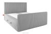 STRIX PRO+ Boxspringbett Doppelzimmer hart 160 cm Doppelmatratze + HR-Topper Cordstoff hellgrau hellgrau - Foto 4