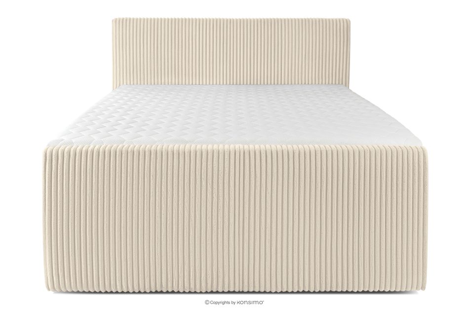 STRIX PRO+ Boxspringbett Doppelzimmer hart 160 cm Doppelmatratze + HR-Topper Cordstoff beige beige - Foto 4