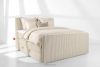 STRIX PRO+ Boxspringbett Doppelzimmer hart 160 cm Doppelmatratze + HR-Topper Cordstoff beige beige - Foto 2