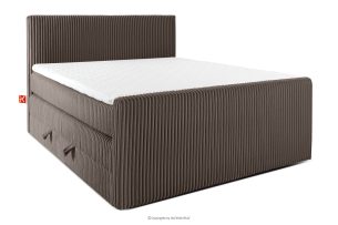 STRIX PRO+, https://konsimo.de/kollektion/strix-pro-2/ Boxspringbett Doppelzimmer hart 160 cm Doppelmatratze + HR-Topper Cordstoff in Braun braun - Foto