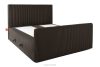 STRIX PRO+ Boxspringbett Doppelzimmer hart 160 cm Doppelmatratze + HR-Topper Cordstoff dunkelbraun dunkelbraun - Foto 4