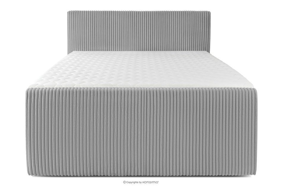 STRIX PRO+ Boxspringbett Doppelzimmer hart 160 cm Doppelmatratze + Visco-Topper Cordstoff hellgrau hellgrau - Foto 4