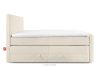 STRIX PRO+ Boxspringbett Doppelzimmer hart 160 cm Doppelmatratze + Visco-Topper Cordstoff weiß/ecru weiß/ecru - Foto 6