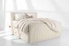 STRIX PRO+ Boxspringbett Doppelzimmer hart 160 cm Doppelmatratze + Visco-Topper Cordstoff weiß/ecru weiß/ecru - Foto 2