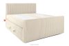 STRIX PRO+ Boxspringbett Doppelzimmer hart 160 cm Doppelmatratze + Visco-Topper Cordstoff beige beige - Foto 3